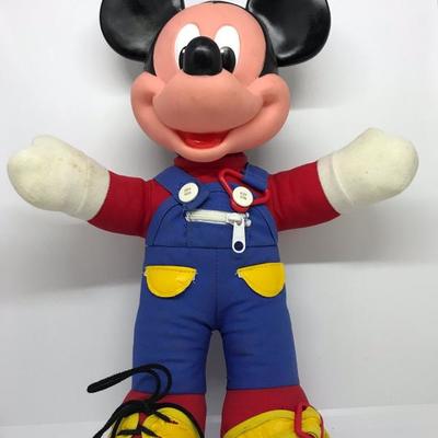 Lot 77 - Vintage Mickey Mouse learn to Tie and zip for kids
