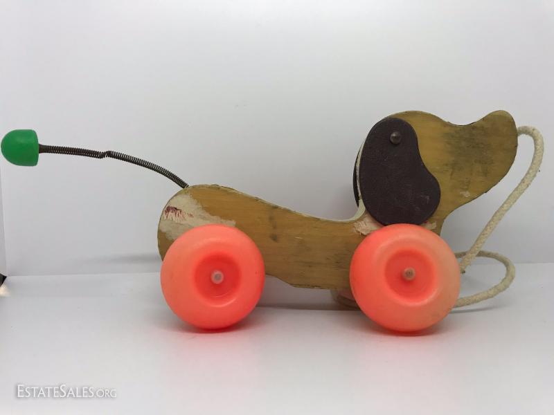 vintage dog pull toy