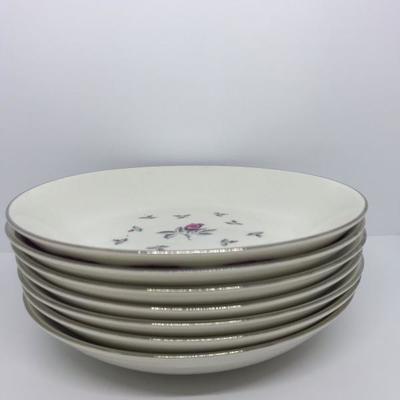 Lot 23 -Vintage Rare Triumph Homer Laughlin Spring Rose - 7 salad plates