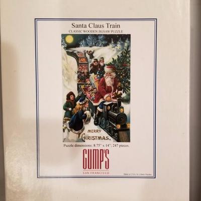 Puzzle Santa Claus Train - wooden