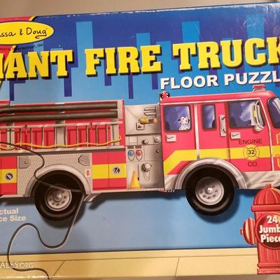Melissa & Doug Giant Fire Truck Floor Puzzle