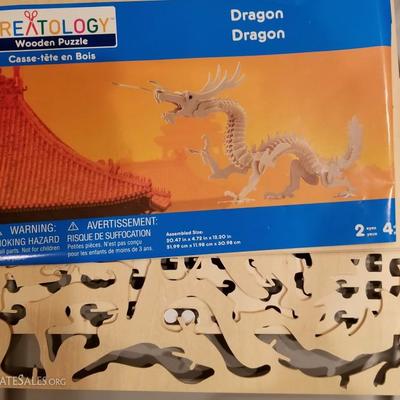 Wooden Dragon 3D puzzle