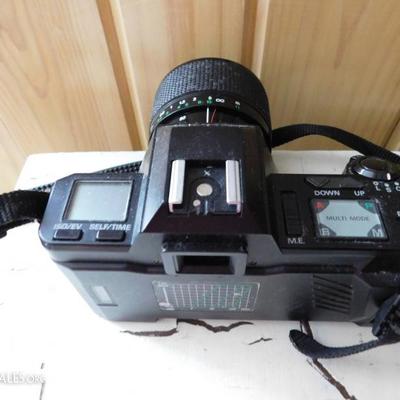 Chinon CP-7 Model Camera with Minolta Promaster 49mm Lens