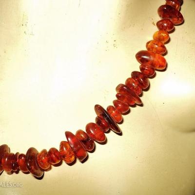 Vtg 1930's  Amber/Bakelite necklace  Estate find Russian
