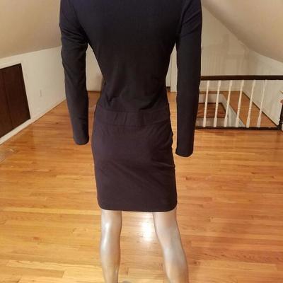 Vtg DKNY cotton knit draped mini dress amazing details