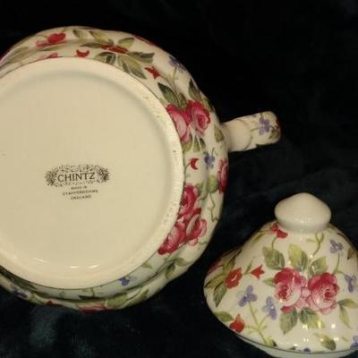 B3-18 VINTAGE Chintz Teapot, Made in Staffordshire, England