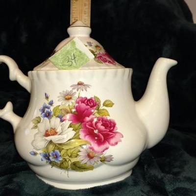 B7-34 VINTAGE Crown Burslem Teapot, Staffordshire, Eng