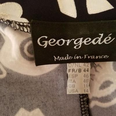 Vtg Georgede' crepe georgette tunic blouse France