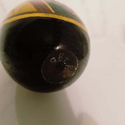 Antique Russian Signed gold hand painted large Egg Madonna & Child 