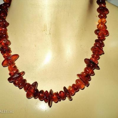 Vtg 1930's  Amber/Bakelite necklace  Estate find Russian
