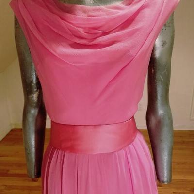 Vtg MGM star Elaine Ravell Estate 1960's silk chiffon dress B. Altman & Co