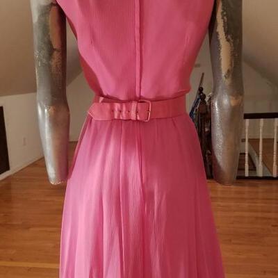 Vtg MGM star Elaine Ravell Estate 1960's silk chiffon dress B. Altman & Co