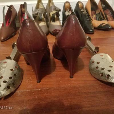 Vtg lot of 5 pair of shoes 4  antique trees 