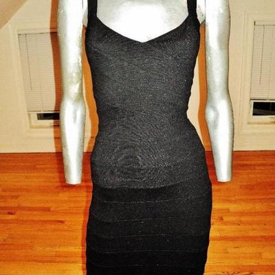 Vtg body con Herve leger style bandage dress spandex knit