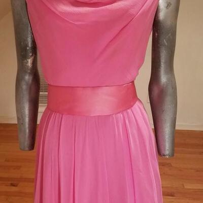 Vtg MGM star Elaine Ravell Estate 1960's silk chiffon dress B. Altman & Co