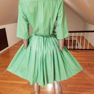 Vtg MGM Star Elaine Ravell Estate Best & Co 1950's full sweep dress/belt