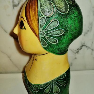 Vtg Capistrano Folk Art Lady Gemma Taccogna Mexico signed 1960-70's