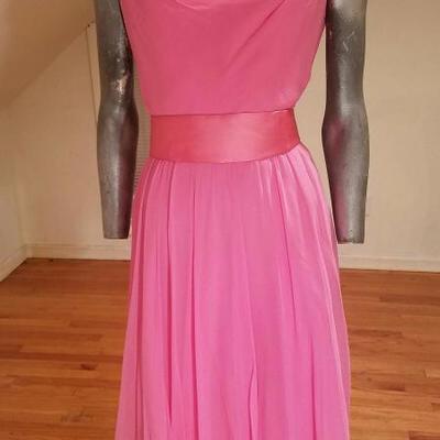 Vtg MGM star Elaine Ravell Estate 1960's silk chiffon dress B. Altman & Co