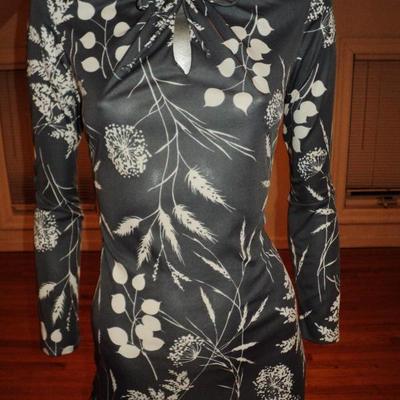 Vtg 1960's Alper Schwartz dress/jkt ensemble white belt