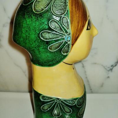 Vtg Capistrano Folk Art Lady Gemma Taccogna Mexico signed 1960-70's