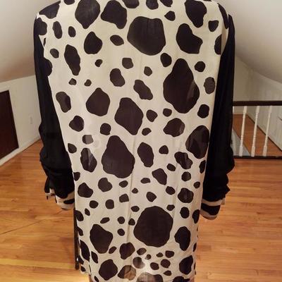 Vtg Georgede' crepe georgette tunic blouse France