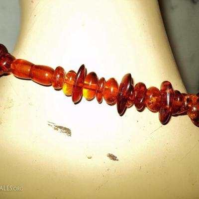 Vtg 1930's  Amber/Bakelite necklace  Estate find Russian