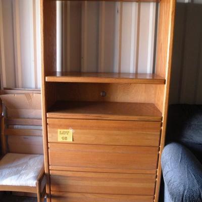 LOT 15 - Oak Cabinet with 4 Cedar Drawers