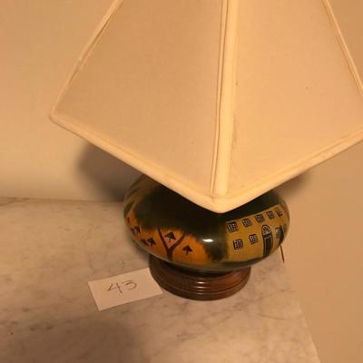 Lot 43 - Hand Painted Lamp 