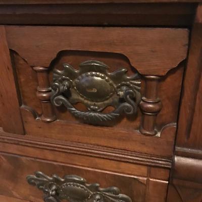 Lot 42 - Antique Marble Top Piece with Drawers