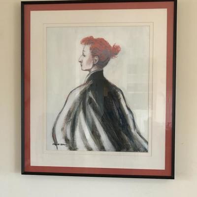Lot 14 - Framed Oil Pastel/Painting by Donald Blome