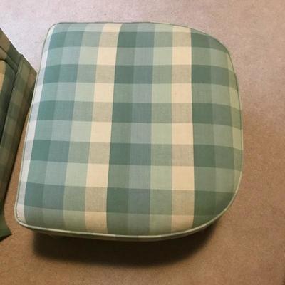 Lot 50 - Checkered Chair and Ottoman