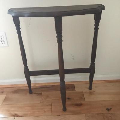 Lot 63 - Oil Painting and Side Table 