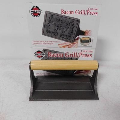 Norpro Cast Iron Bacon Grill Press