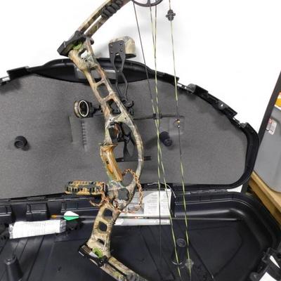 Reflex Bow with Site, Quill, Arrows, and Hardcase