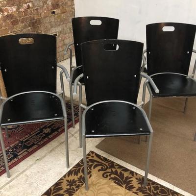4 IKEA Black Dining or Kitchen Chairs