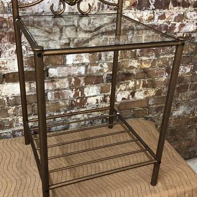 Metal/Glass Table or Night Stand 
