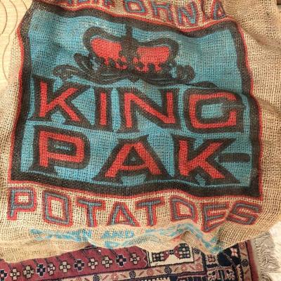 Lot Vintage Gunny Sacks Potato Bags 