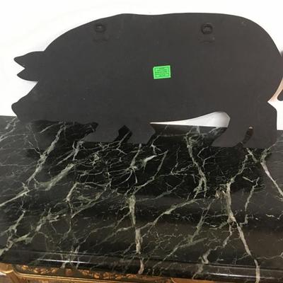Metal Pig Cut-Out Chalk Board.