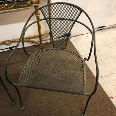 Wrought Iron Patio Chairs Woodard Style