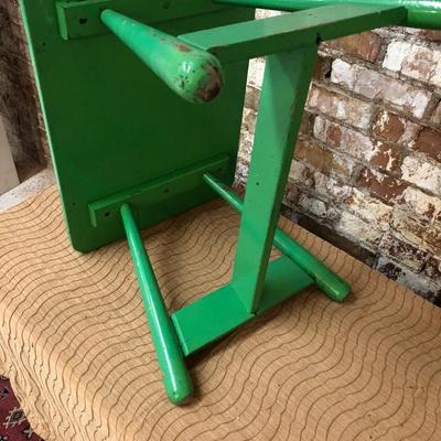 Green Vintage Table Chippy Paint 