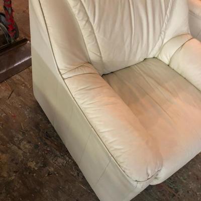 Cream Leather Chair