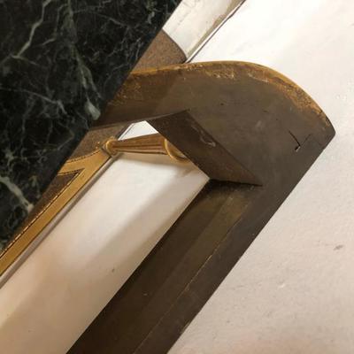 Marble Entry Table Gold/Green 