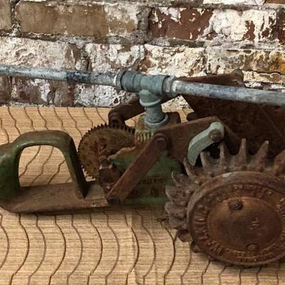 Vintage Cast Iron Lawn Sprinkler Tractor