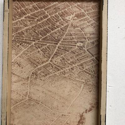 Lot of 4 Antique Map Prints Lot #1