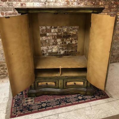 Painted Entertainment Cabinet Old World!