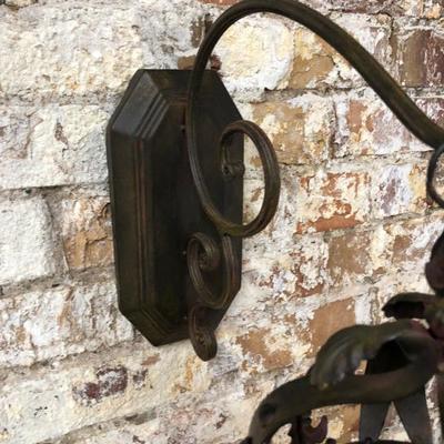 Decorative Wall Mount Candle Sconce Wrought Iron
