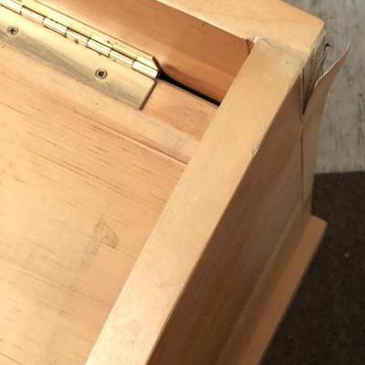 Pine Colored Blanket Chest Toy Box