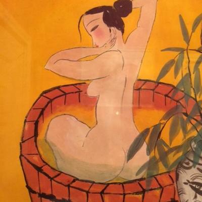  Exquisite Eye: Chinese Painting :Fine  Art:  Nude  by   Hu  Yongakai ( b.1945- )