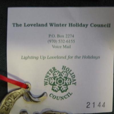 LOT 34 - 2 Collectible Pewter Christmas Ornaments