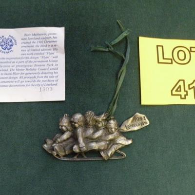 LOT 41 - Collectible Pewter Christmas Ornament by Blair Muhlestein